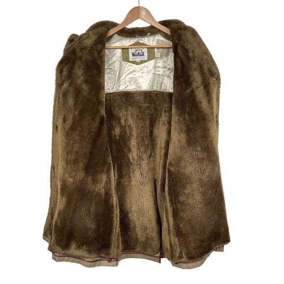 VTG 60s or 70s Woolrich Tan Insulated Faux Fur OverCoat Trench coat Men’s Sz 42 - Picture 3 of 10